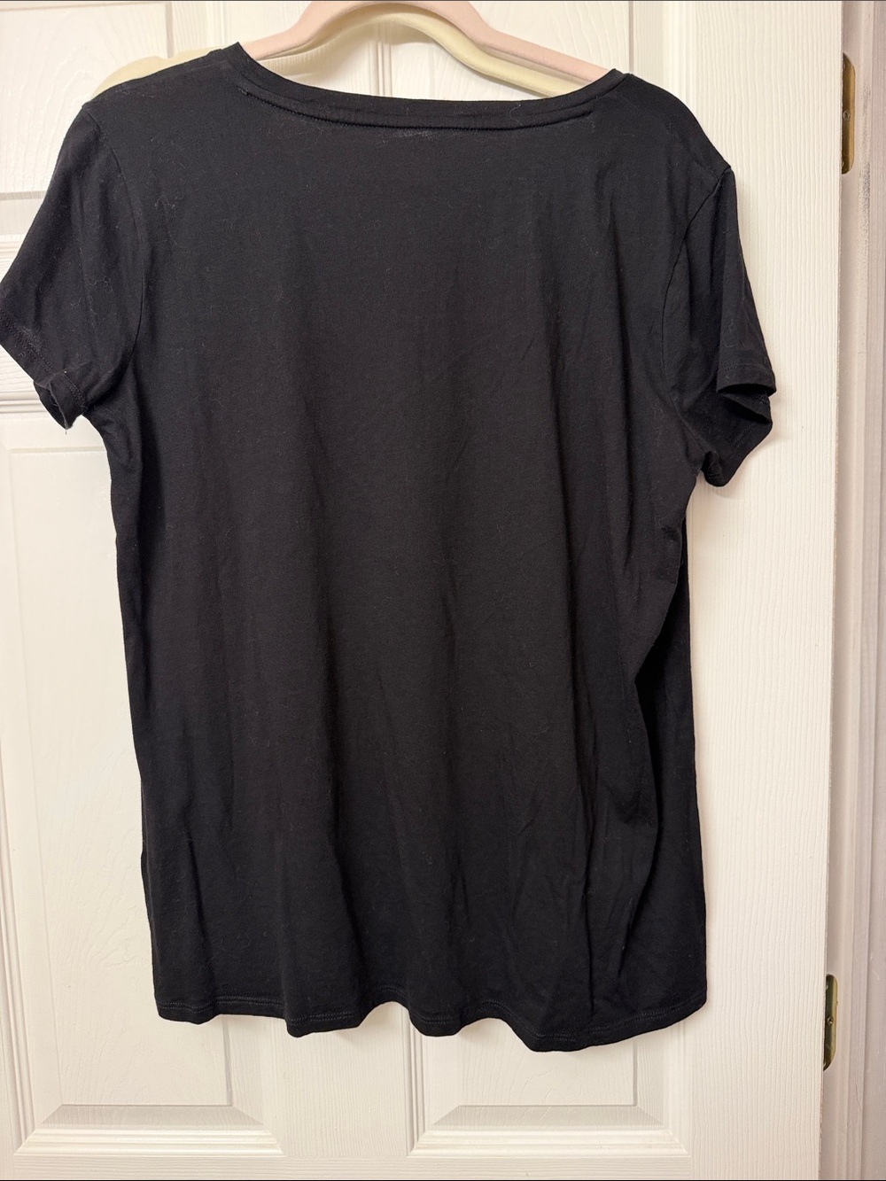 Michael Kors Black Short Sleeve Tee with Silver Leopard MK Logo - Picture 4 of 4